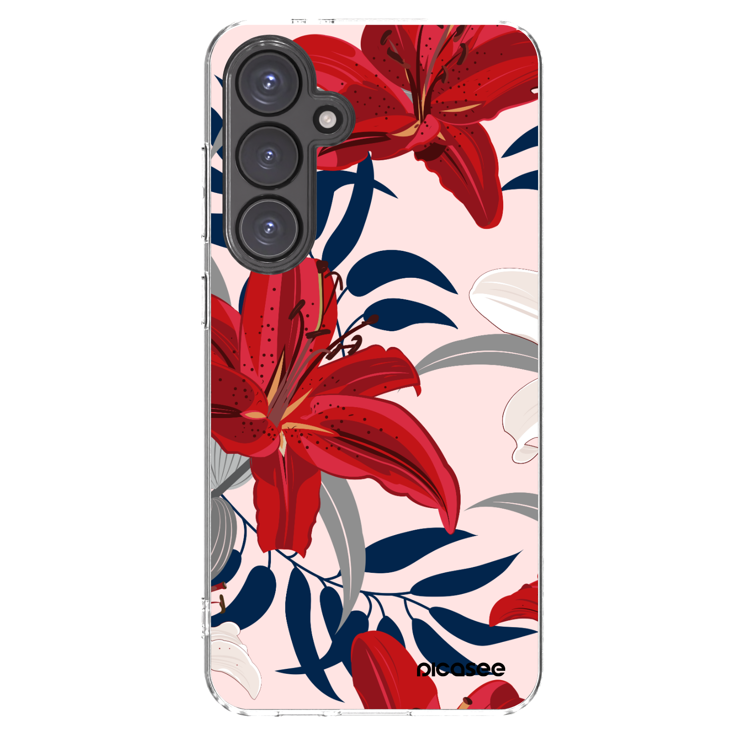 Picasee διαφανής θήκη σιλικόνης Samsung Galaxy S24 FE S721B - Red Lily