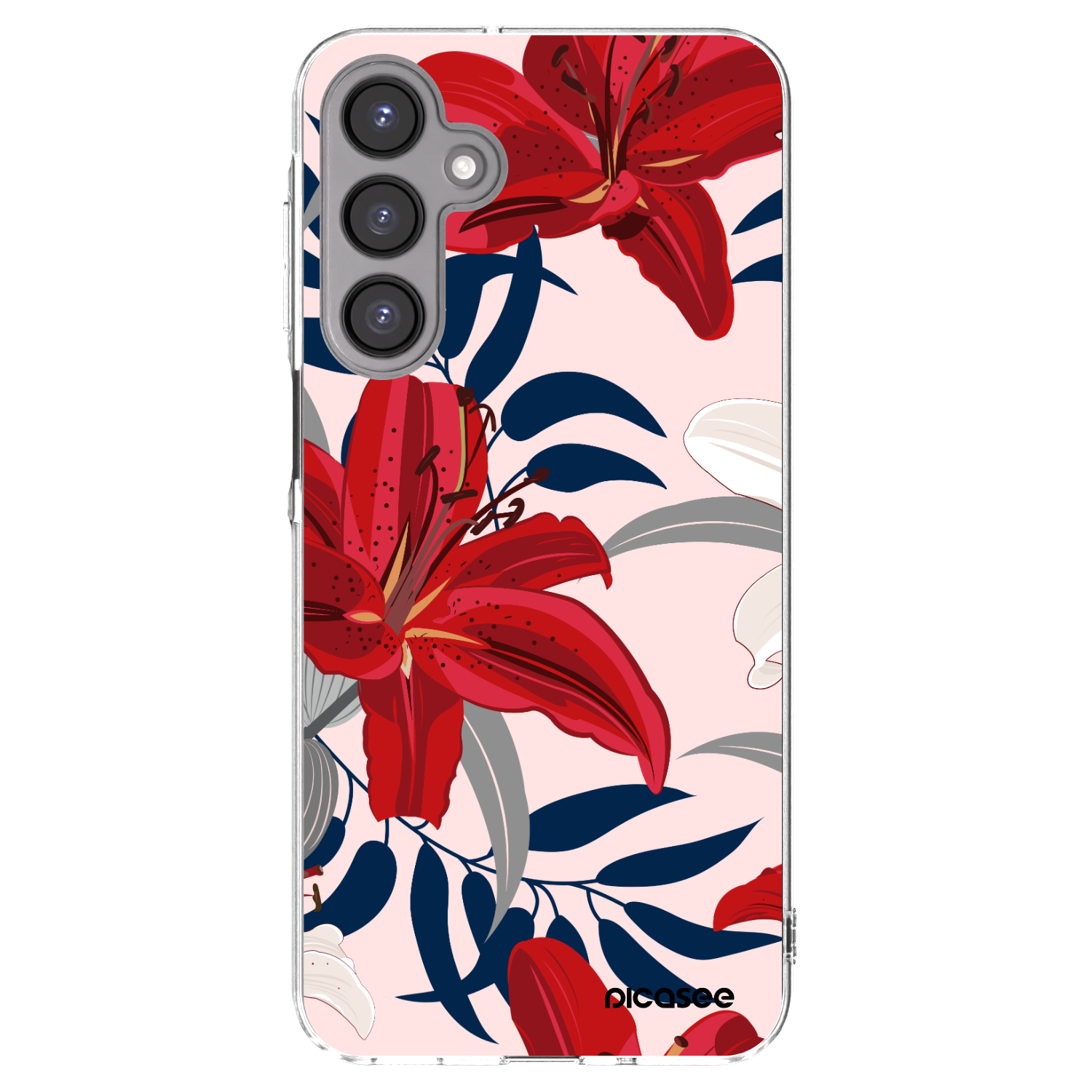 Picasee διαφανής θήκη σιλικόνης Samsung Galaxy A16 5G - Red Lily