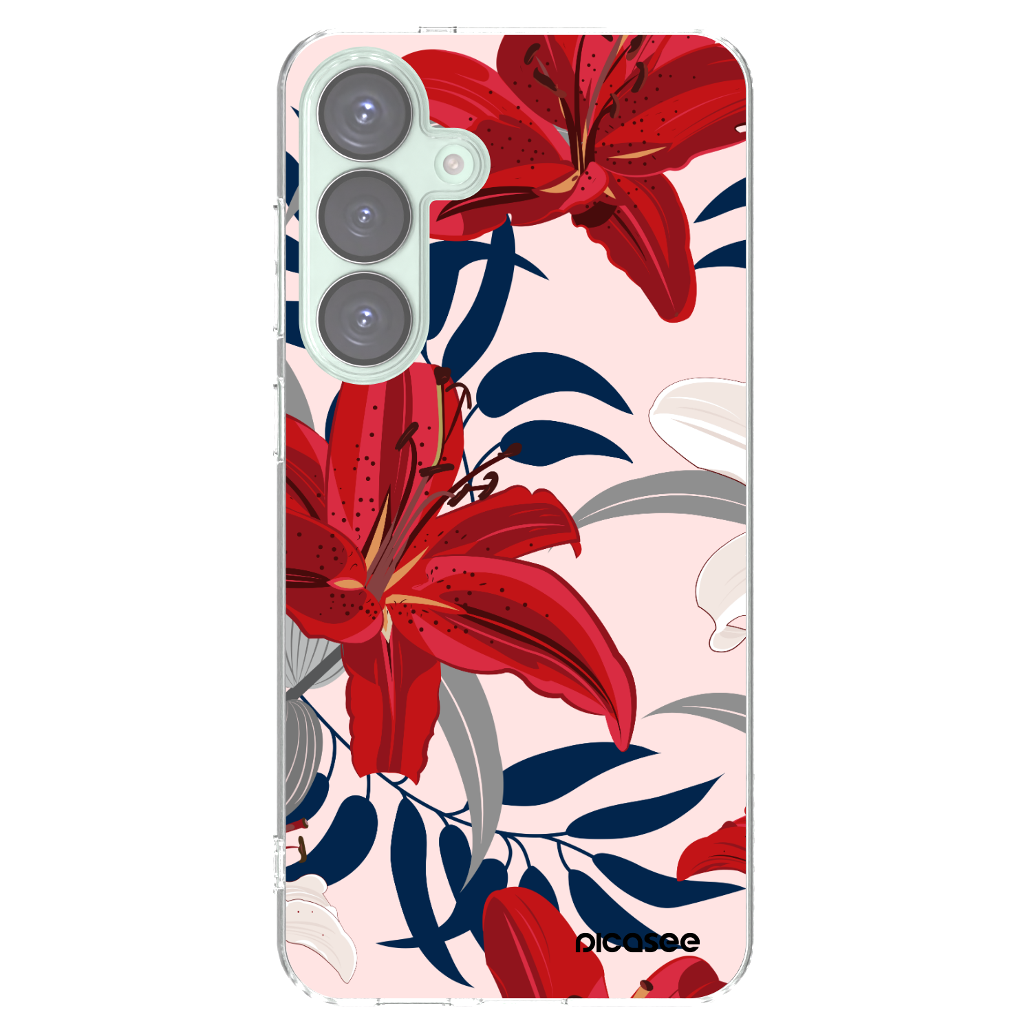 Picasee διαφανής θήκη σιλικόνης Samsung Galaxy S25+ 5G - Red Lily