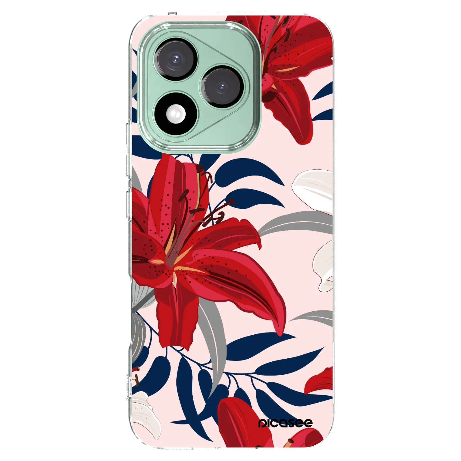 Picasee διαφανής θήκη σιλικόνης Honor 400 Lite 5G - Red Lily