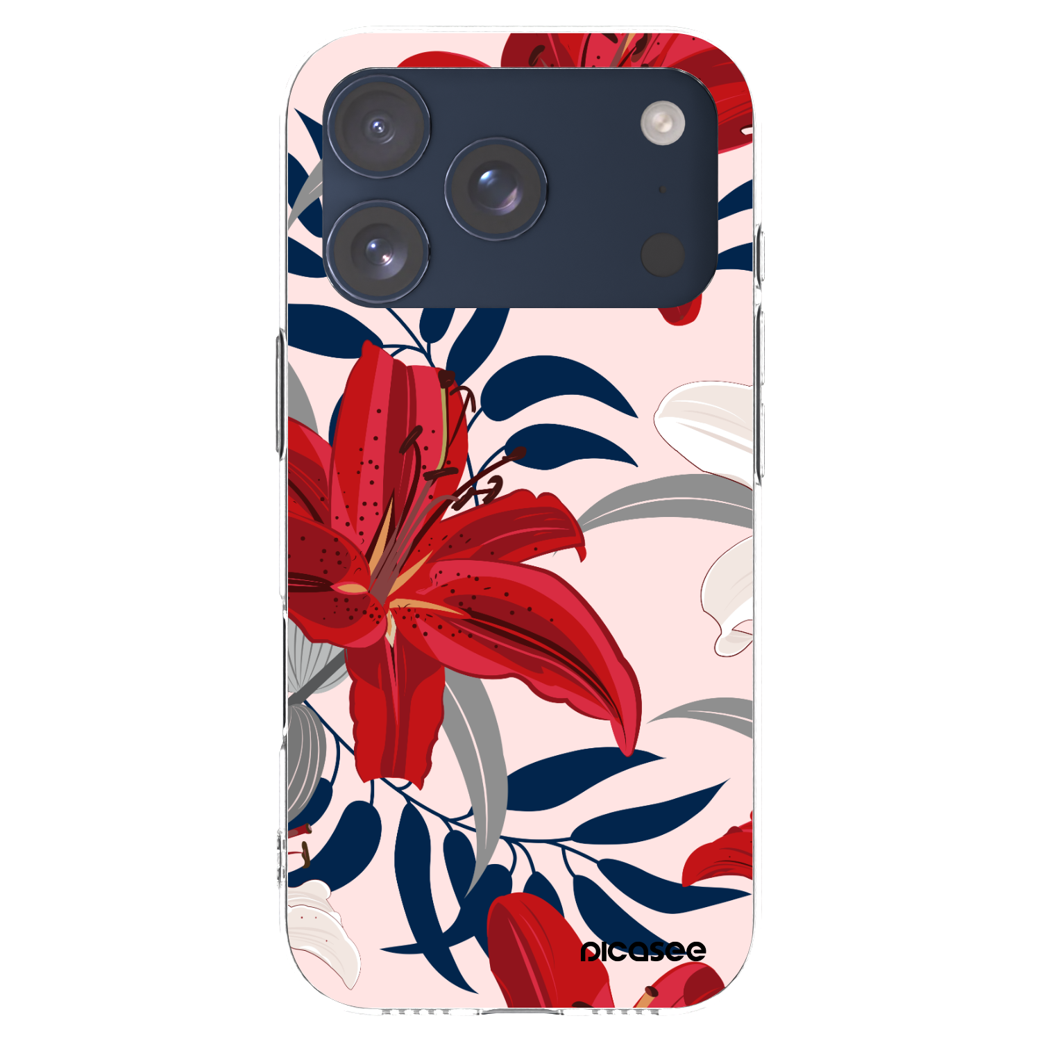 Picasee διαφανής θήκη σιλικόνης Apple iPhone 17 Pro - Red Lily