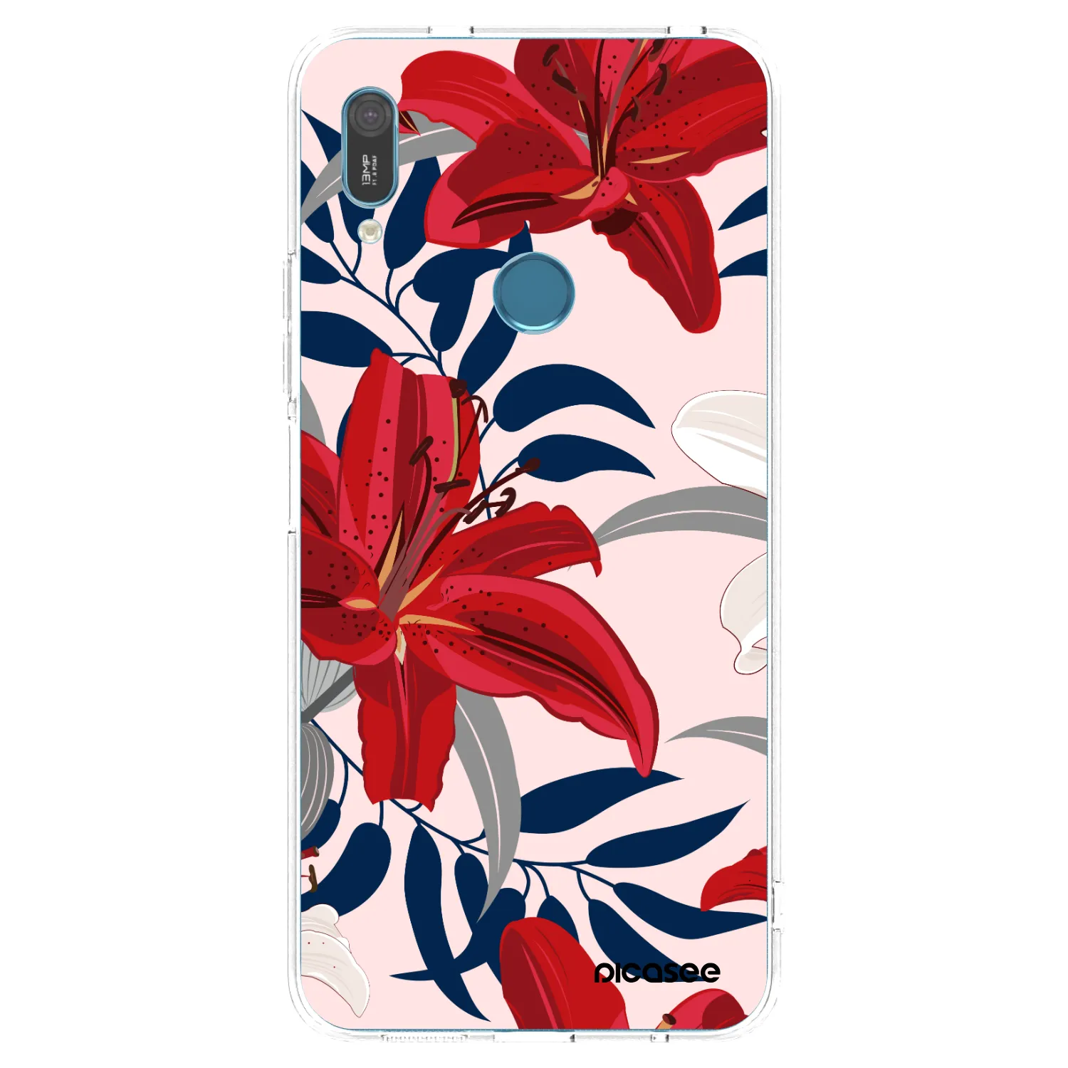 Picasee διαφανής θήκη σιλικόνης Huawei Y6 2019 - Red Lily
