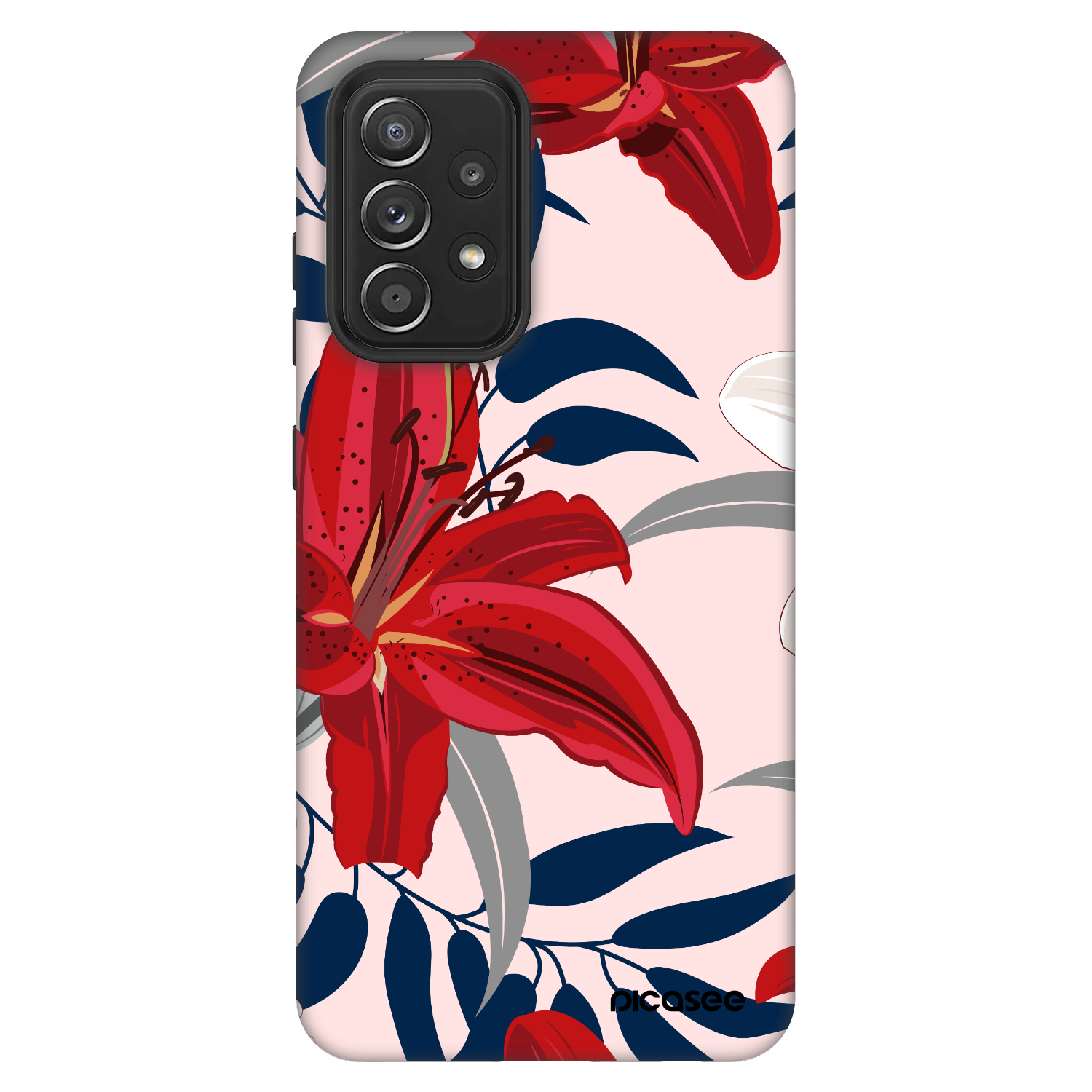 Picasee Fashion Case για Samsung Galaxy A52 5G A525F - Red Lily