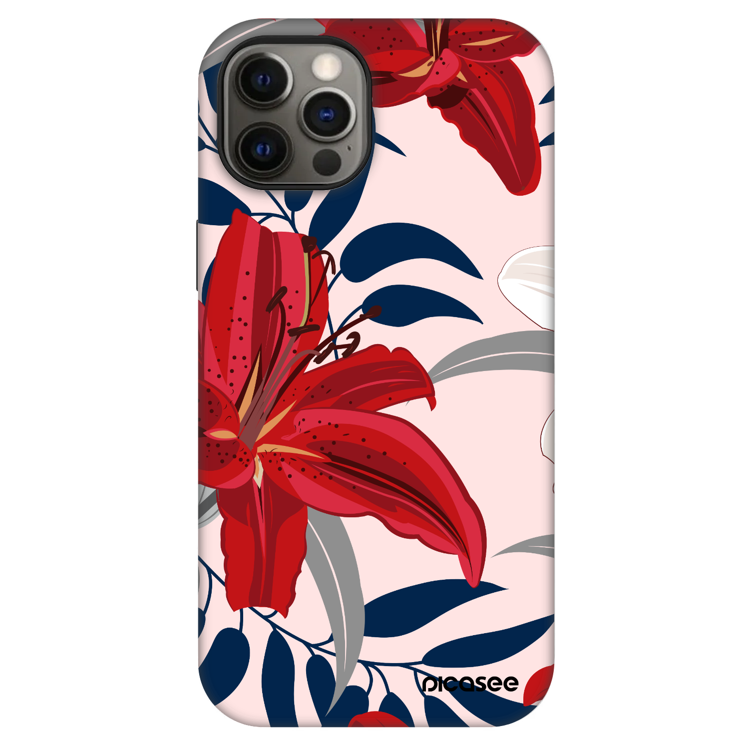 Picasee Fashion Case MagSafe για Apple iPhone 12 - Red Lily
