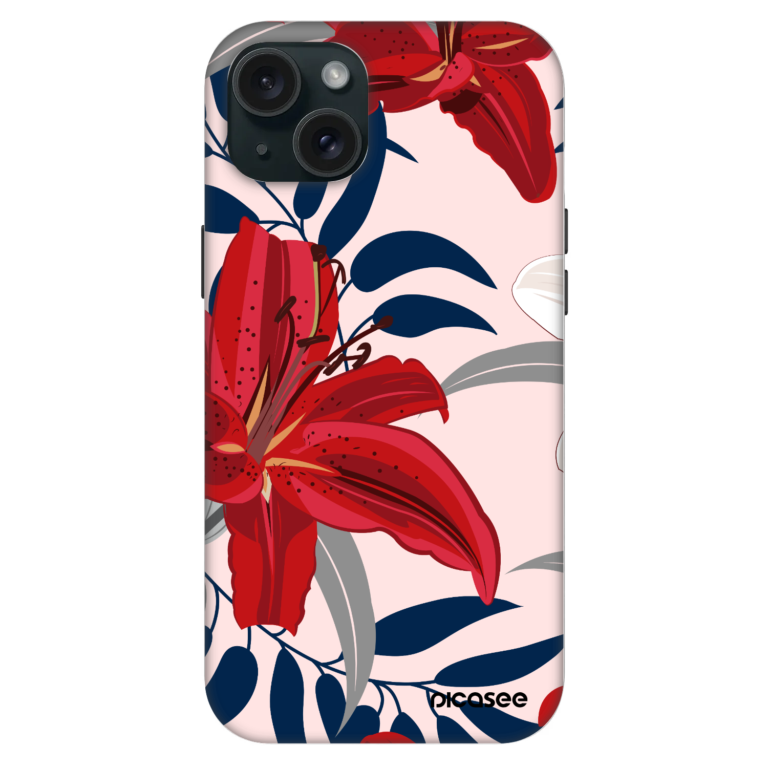 Picasee Fashion Case MagSafe για Apple iPhone 15 Plus - Red Lily