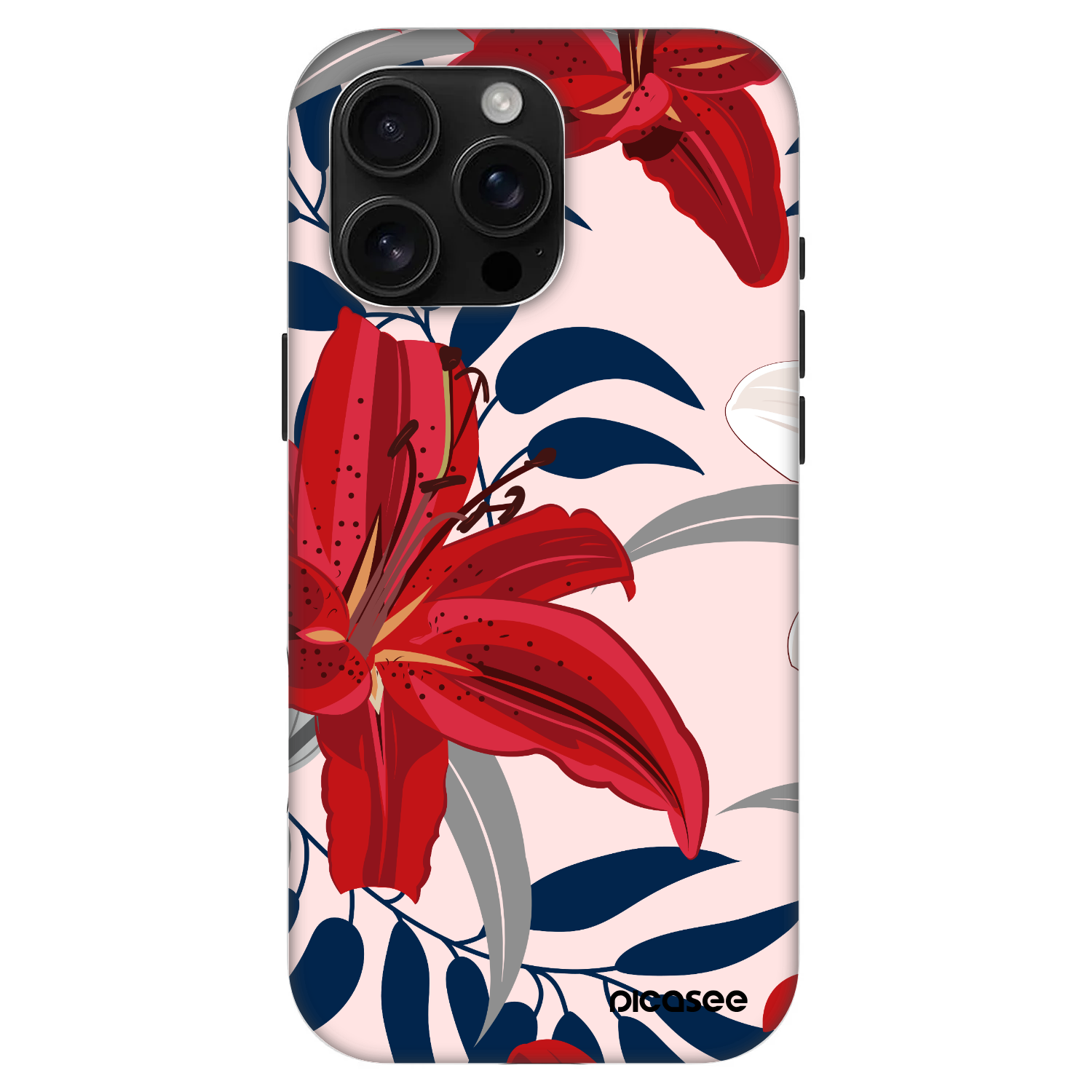 Picasee Fashion Case MagSafe για Apple iPhone 16 Pro Max - Red Lily