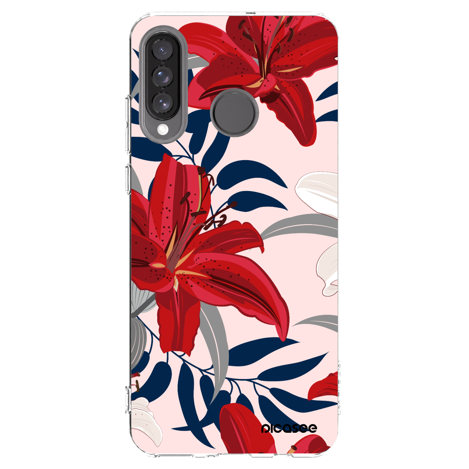 Picasee διαφανής θήκη σιλικόνης Huawei P30 Lite - Red Lily