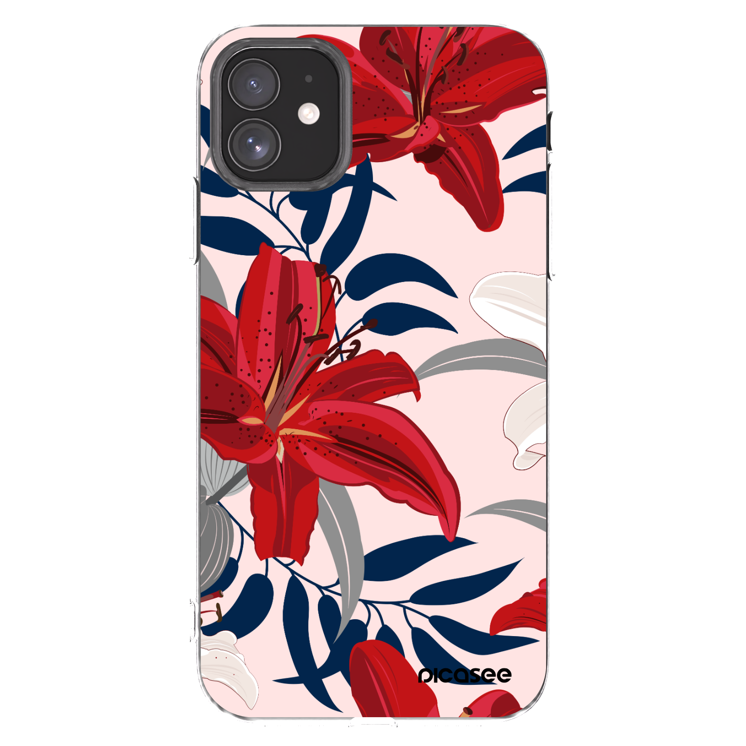 Picasee διαφανής θήκη σιλικόνης Apple iPhone 11 - Red Lily