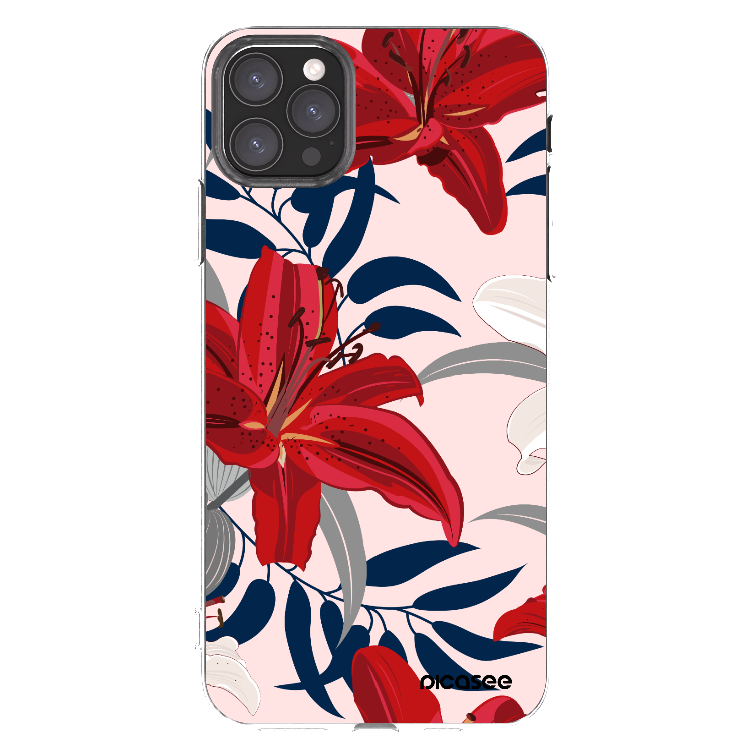 Picasee διαφανής θήκη σιλικόνης Apple iPhone 11 Pro Max - Red Lily