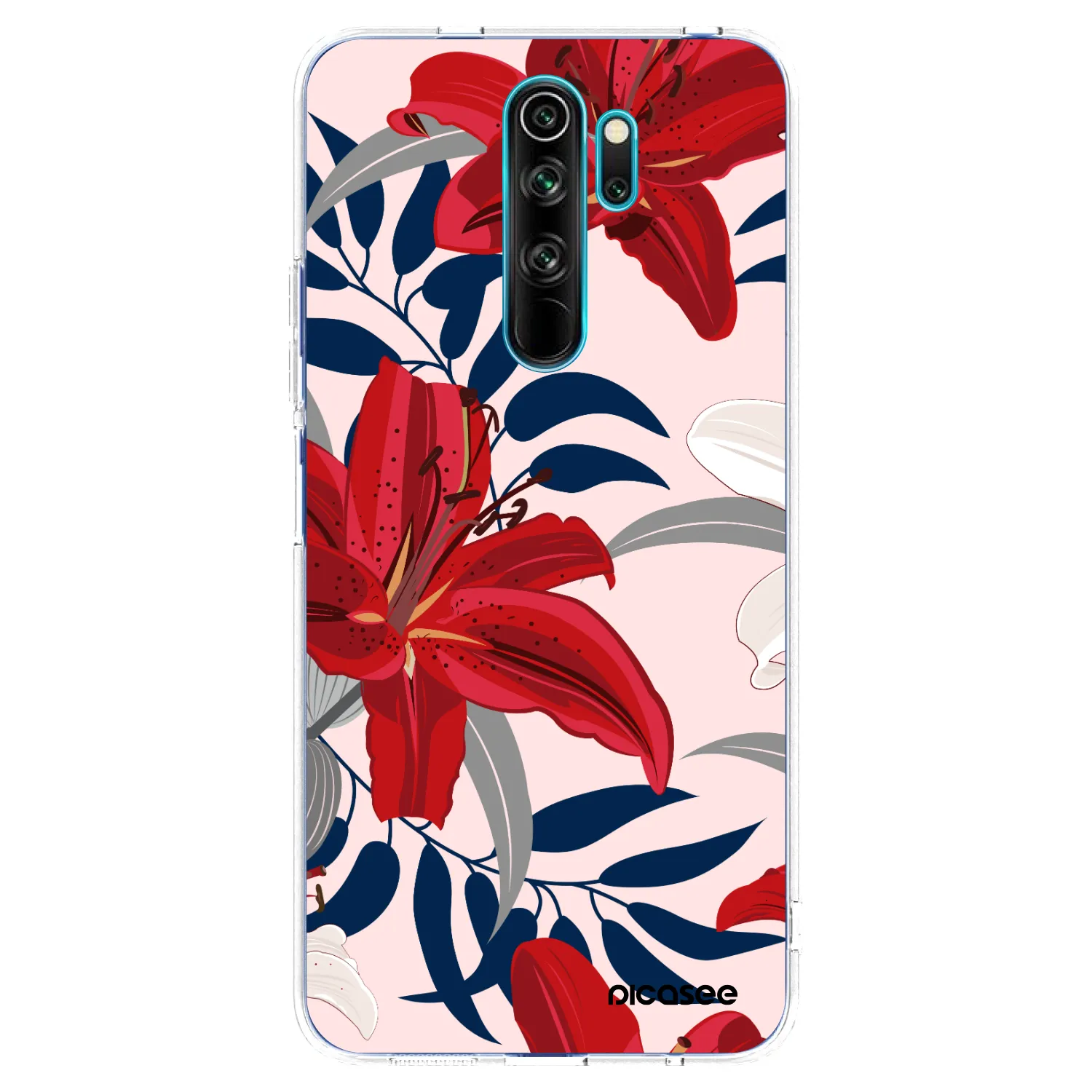 Picasee διαφανής θήκη σιλικόνης Xiaomi Redmi Note 8 Pro - Red Lily