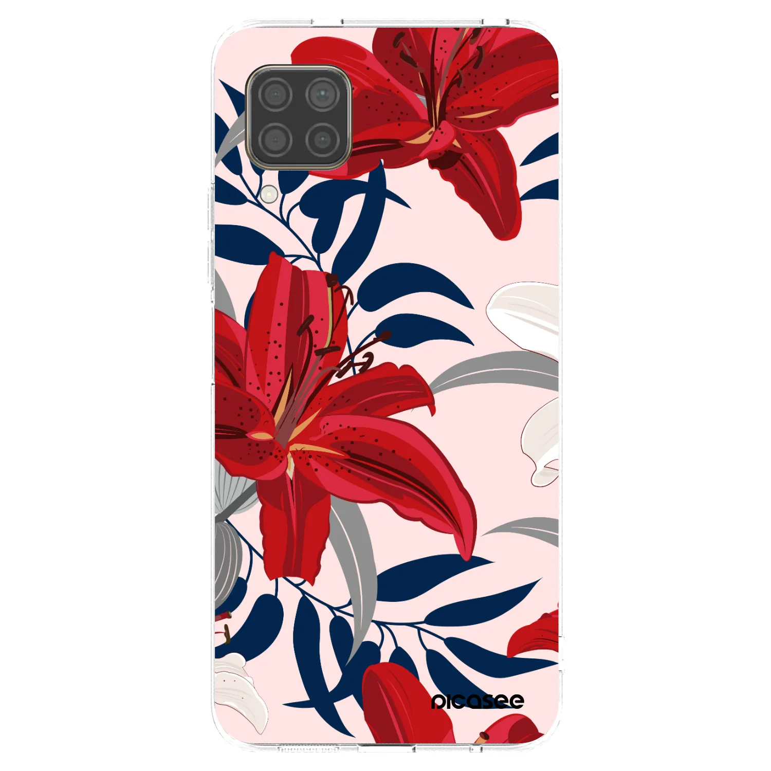 Picasee διαφανής θήκη σιλικόνης Huawei P40 Lite - Red Lily