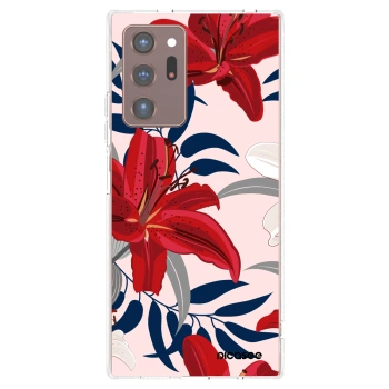 Picasee διαφανής θήκη σιλικόνης Samsung Galaxy Note 20 Ultra - Red Lily