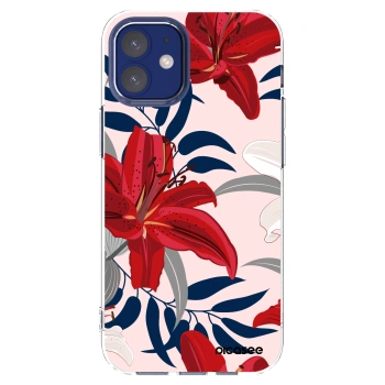 Picasee διαφανής θήκη σιλικόνης Apple iPhone 12 mini - Red Lily