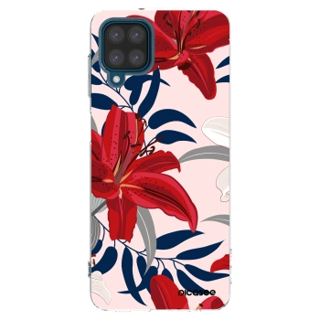 Picasee διαφανής θήκη σιλικόνης Samsung Galaxy A12 A125F - Red Lily