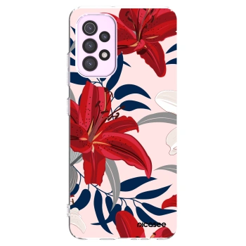 Picasee διαφανής θήκη σιλικόνης Samsung Galaxy A32 5G A326B - Red Lily