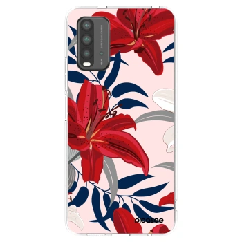Picasee Μαύρη θήκη σιλικόνης για Xiaomi Redmi 9T - Red Lily