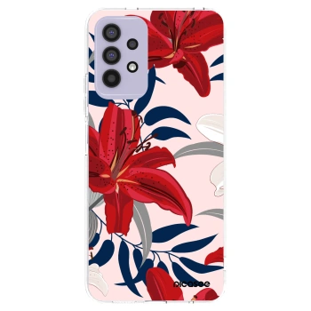 Picasee διαφανής θήκη σιλικόνης Samsung Galaxy A32 4G SM-A325F - Red Lily