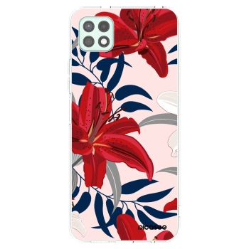 Picasee διαφανής θήκη σιλικόνης Samsung Galaxy A22 A226B 5G - Red Lily