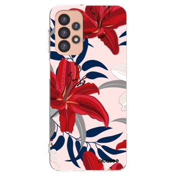 Picasee διαφανής θήκη σιλικόνης Samsung Galaxy A23 A236B 5G - Red Lily