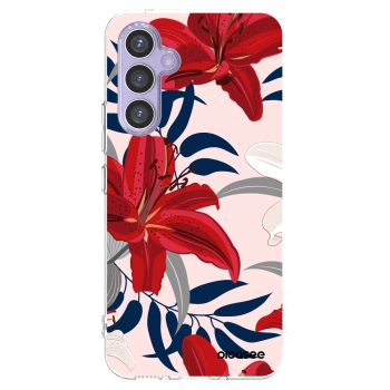 Picasee διαφανής θήκη σιλικόνης Samsung Galaxy A54 5G A546B - Red Lily