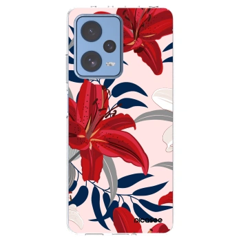 Picasee διαφανής θήκη σιλικόνης Xiaomi Redmi Note 12 Pro 5G - Red Lily