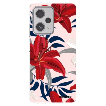 Picasee διαφανής θήκη σιλικόνης Xiaomi Redmi Note 12 Pro+ 5G - Red Lily