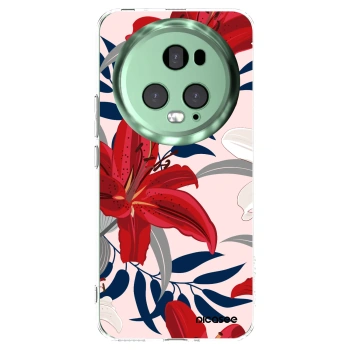 Picasee διαφανής θήκη σιλικόνης Honor Magic5 Pro - Red Lily