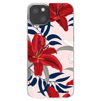 Picasee διαφανής θήκη σιλικόνης Apple iPhone 15 Plus - Red Lily
