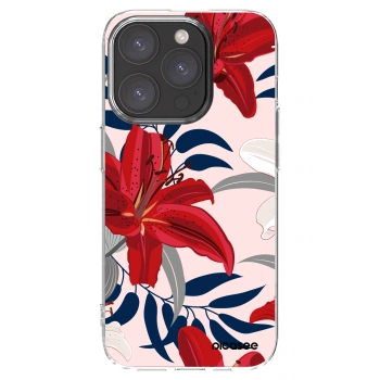 Picasee διαφανής θήκη σιλικόνης Apple iPhone 15 Pro - Red Lily
