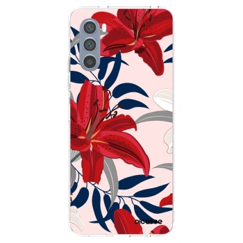Picasee διαφανής θήκη σιλικόνης Motorola Moto G62 - Red Lily