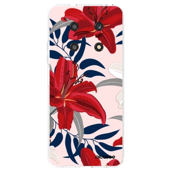 Picasee διαφανής θήκη σιλικόνης Honor Magic4 Lite 5G - Red Lily