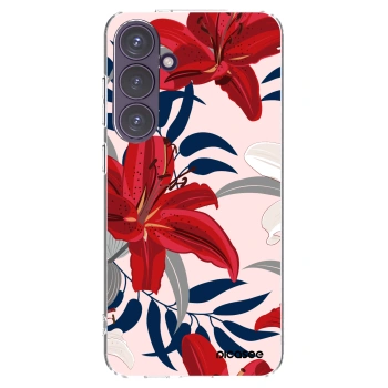 Picasee διαφανής θήκη σιλικόνης Samsung Galaxy S24+ S926B 5G - Red Lily