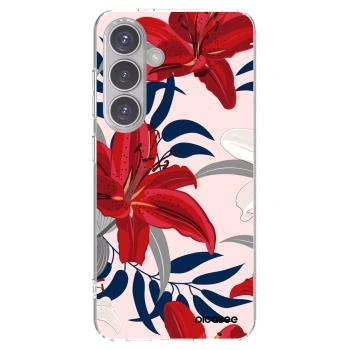 Picasee διαφανής θήκη σιλικόνης Samsung Galaxy S24 S921B 5G - Red Lily