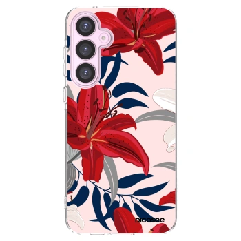Picasee διαφανής θήκη σιλικόνης Samsung Galaxy A55 5G A556B - Red Lily
