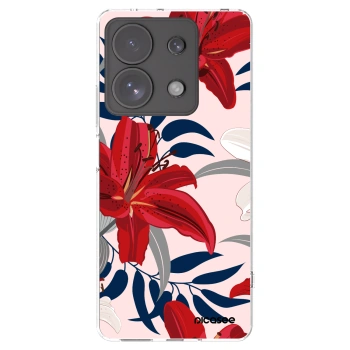 Picasee διαφανής θήκη σιλικόνης Xiaomi Redmi Note 13 Pro 4G - Red Lily