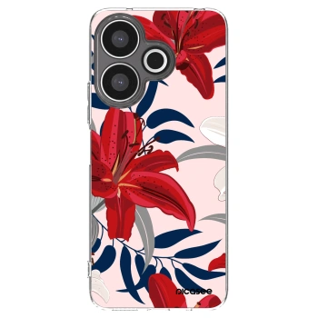Picasee διαφανής θήκη σιλικόνης Xiaomi Redmi 13 4G - Red Lily
