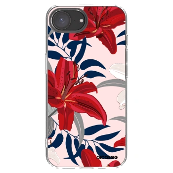 Picasee διαφανής θήκη σιλικόνης Apple iPhone 16e - Red Lily