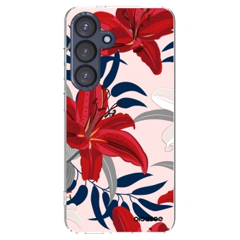 Picasee διαφανής θήκη σιλικόνης Samsung Galaxy S25 5G - Red Lily