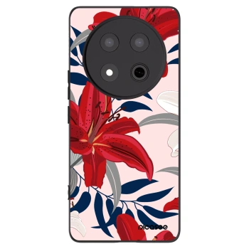Picasee Μαύρη θήκη σιλικόνης για Honor Magic7 Lite 5G - Red Lily
