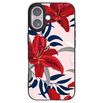 Picasee Μαύρη θήκη σιλικόνης για Apple iPhone 17 - Red Lily