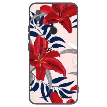 Picasee Μαύρη θήκη σιλικόνης για Xiaomi Redmi 7 - Red Lily