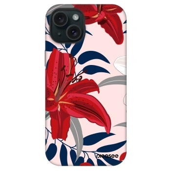 Picasee Fashion Case MagSafe για Apple iPhone 15 - Red Lily