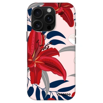 Picasee Fashion Case MagSafe για Apple iPhone 16 Pro - Red Lily