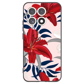 Picasee Μαύρη θήκη σιλικόνης για Xiaomi 15T - Red Lily