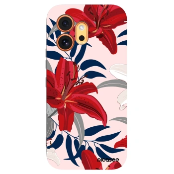 Picasee Μαύρη θήκη σιλικόνης για Honor 600 - Red Lily