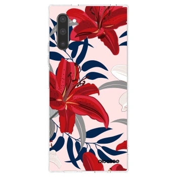 Picasee διαφανής θήκη σιλικόνης Samsung Galaxy Note 10 N970F - Red Lily