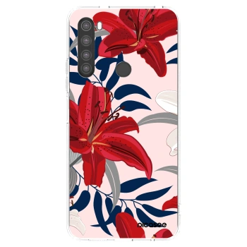Picasee διαφανής θήκη σιλικόνης Xiaomi Redmi Note 8 - Red Lily