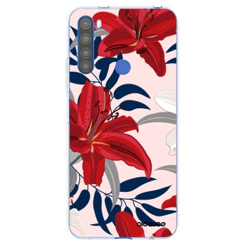 Picasee διαφανής θήκη σιλικόνης Xiaomi Redmi Note 8T - Red Lily