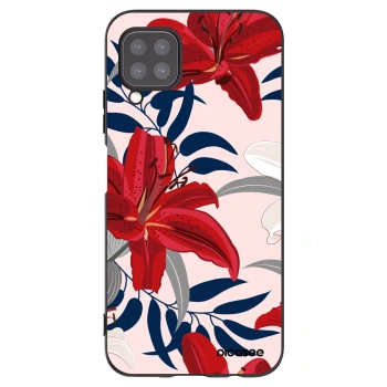 Picasee Μαύρη θήκη σιλικόνης για Huawei P40 Lite - Red Lily