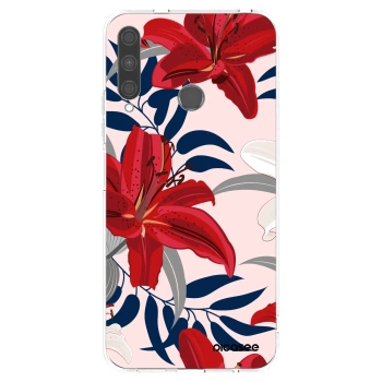 Picasee διαφανής θήκη σιλικόνης Huawei P40 Lite E - Red Lily